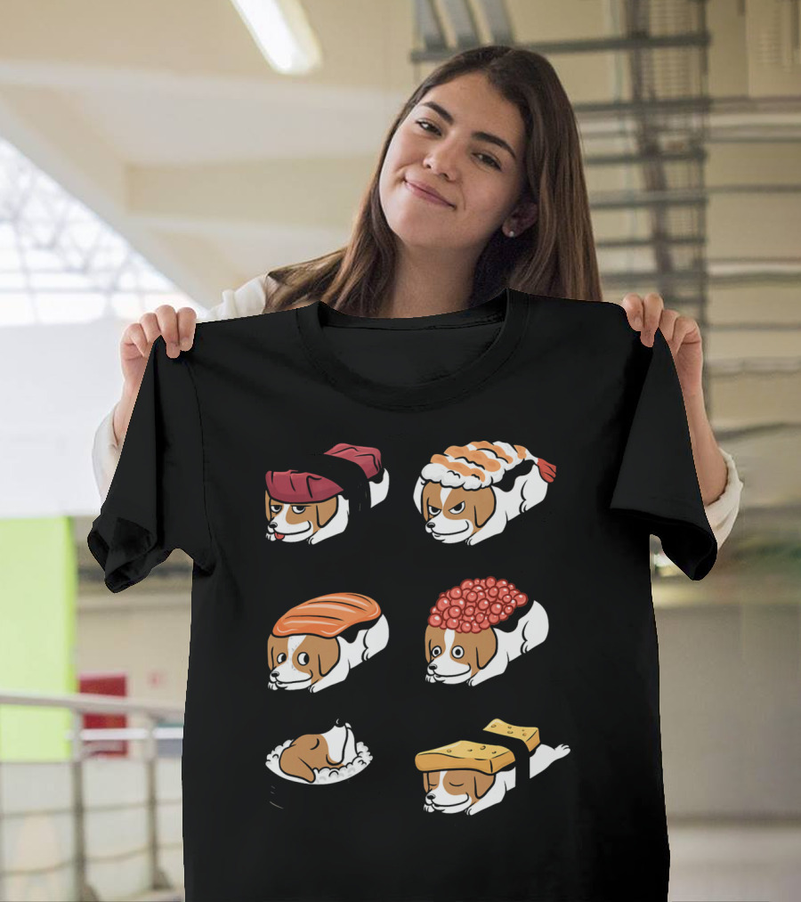 Jack Russell Terrier Nigiri Sushi Funny Dogs Collection T-Shirt