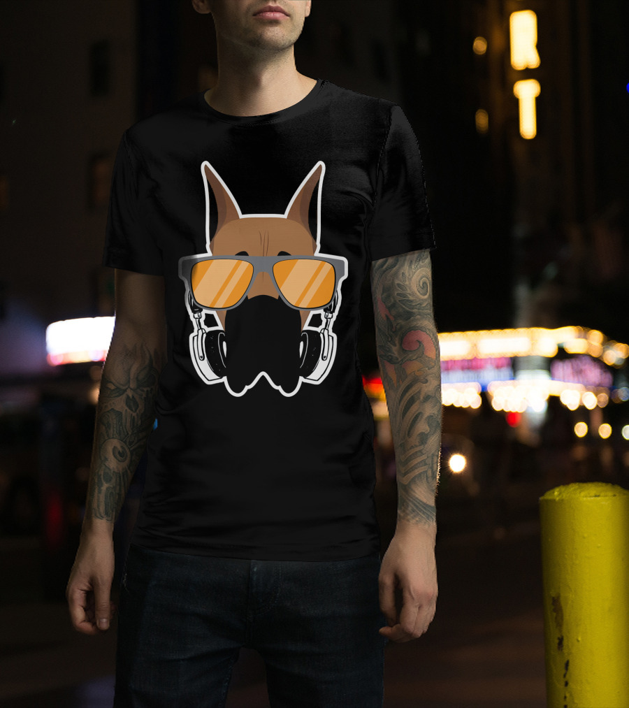 DJ Great Dane With Headphones And Sunglasses T-Shirt