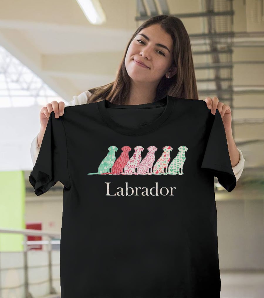 Labrador Love Hearts Valentine's Day Labrador Retriever T-Shirt