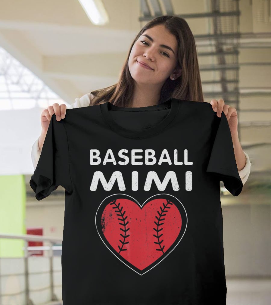 Baseball Mimi Heart Valentine T-Shirt