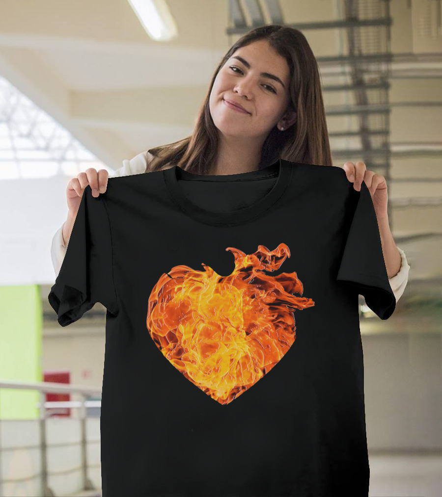 Valentines Day Big Heart of Fire T-Shirt