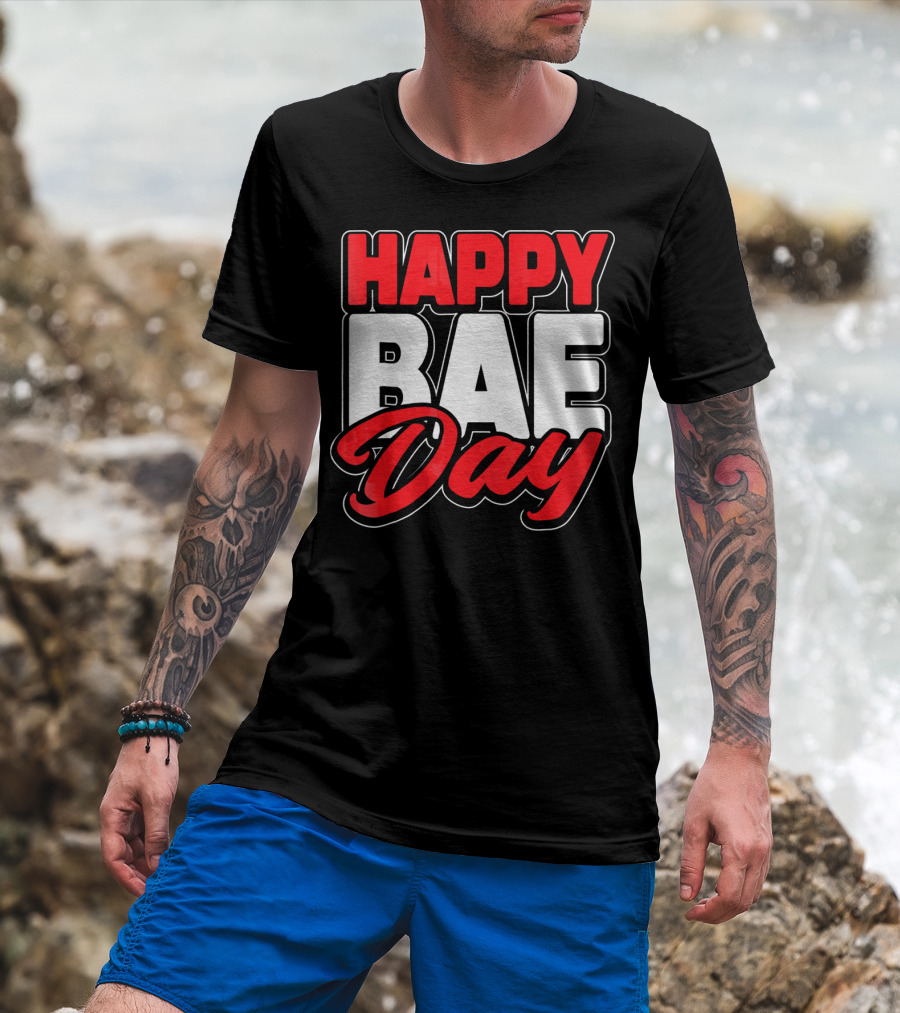 Happy Bae Day Couples His Her Valentine's Day T-Shirt