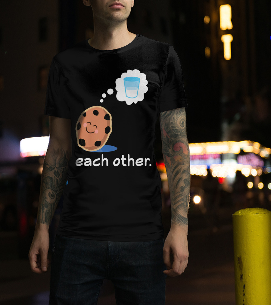 Couples Matching Cookie And Milk Each Other Valenti T-Shirt