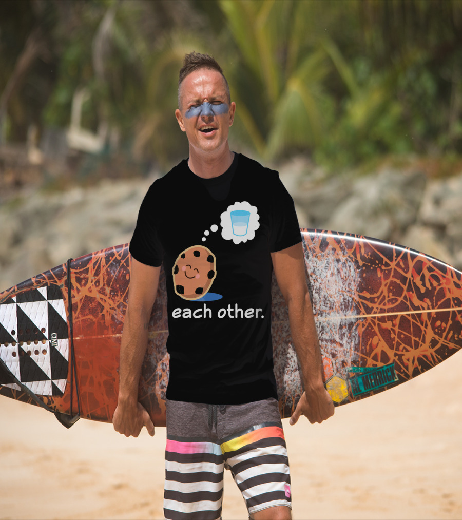 Couples Matching Cookie And Milk Each Other Valenti T-Shirt