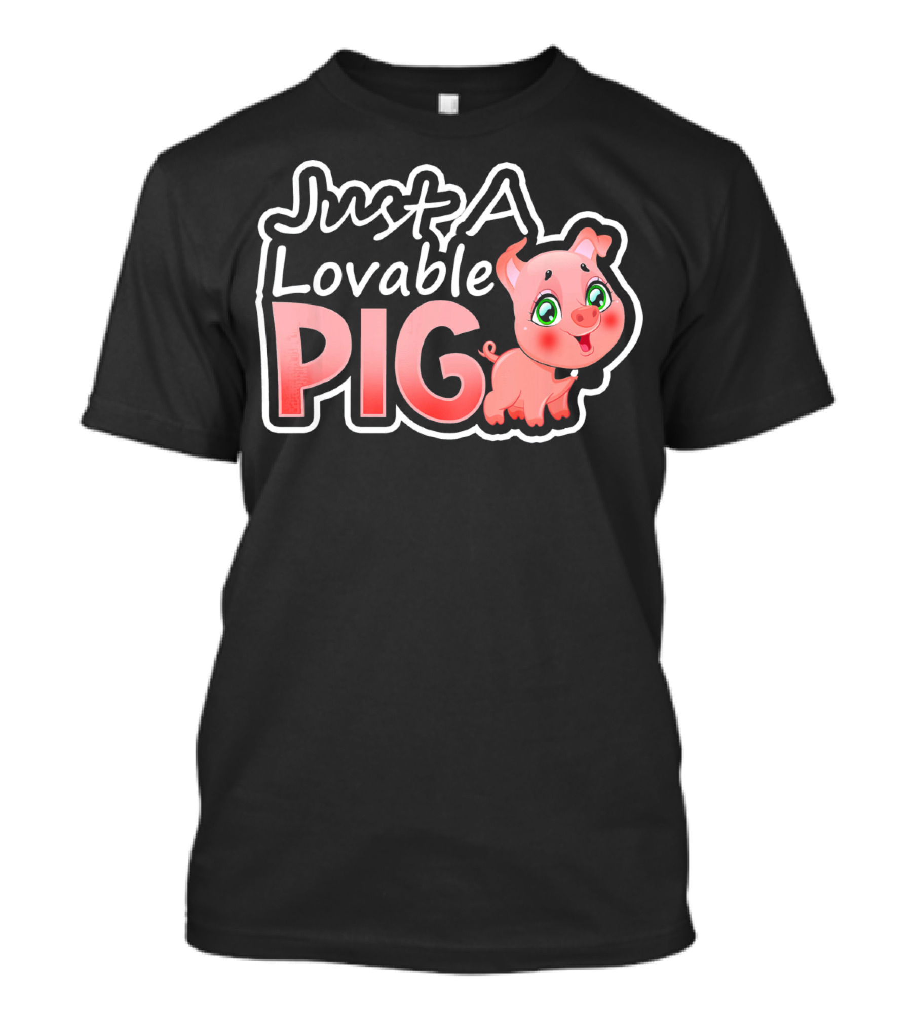 Just A Lovable Pig Cute Couple Valentines Day T-Shirt