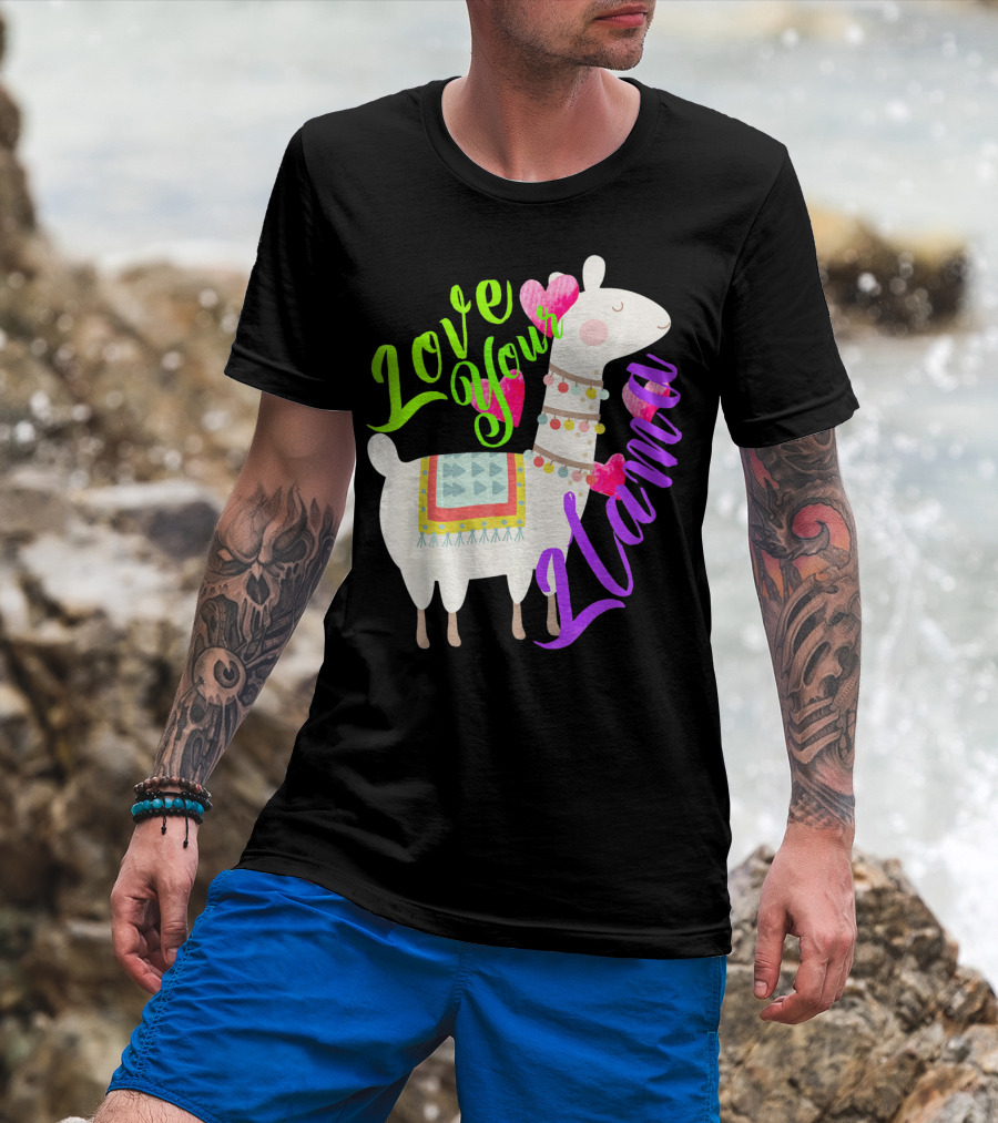 Love Your Llama Cute T-Shirt