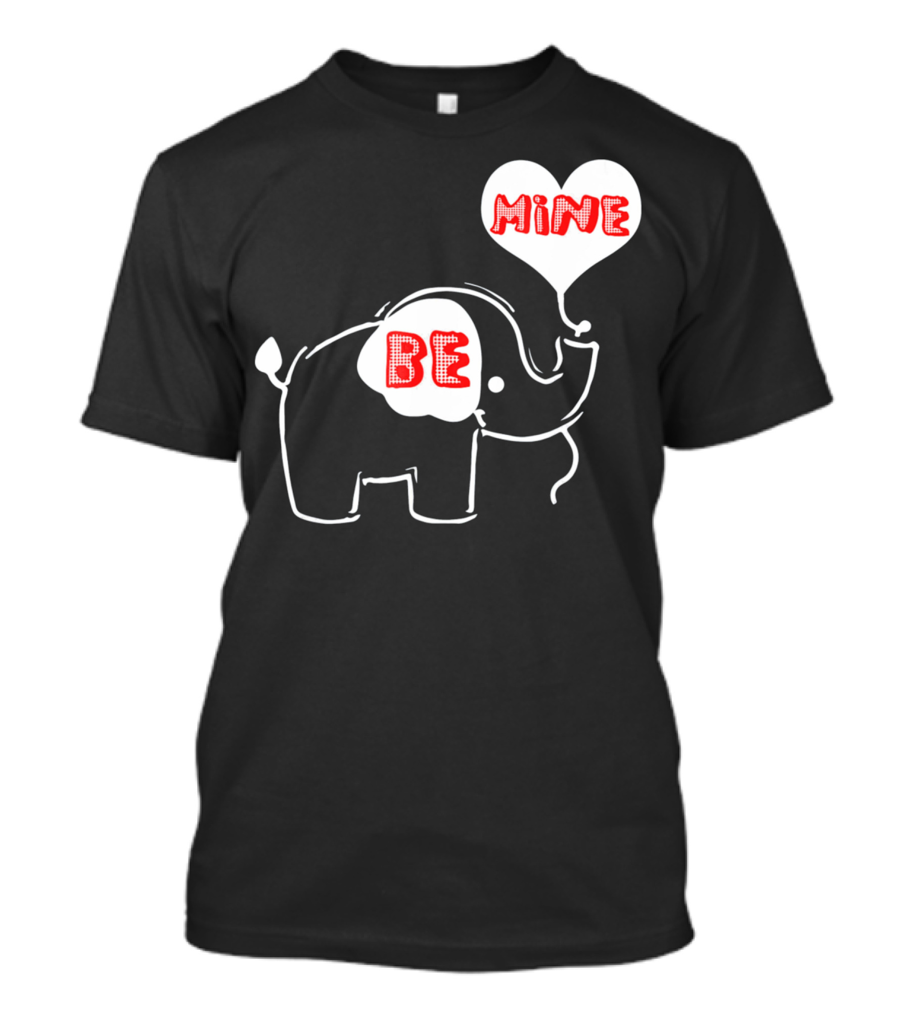 Be Mine Cute Valentines Day Elephant Balloon T-Shirt