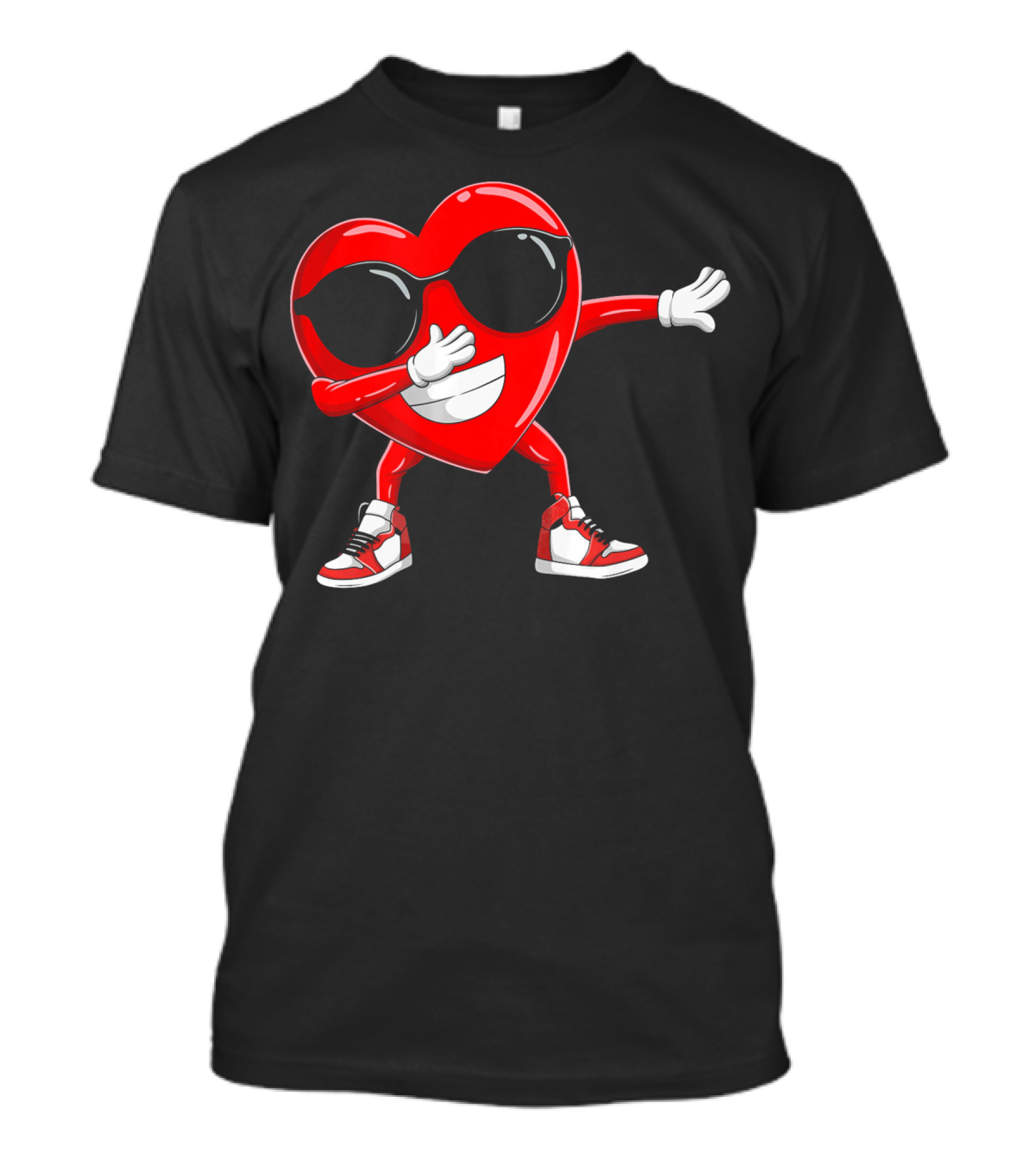 Dabbing Heart With Sunglasses Valentine's Day Cute T-Shirt
