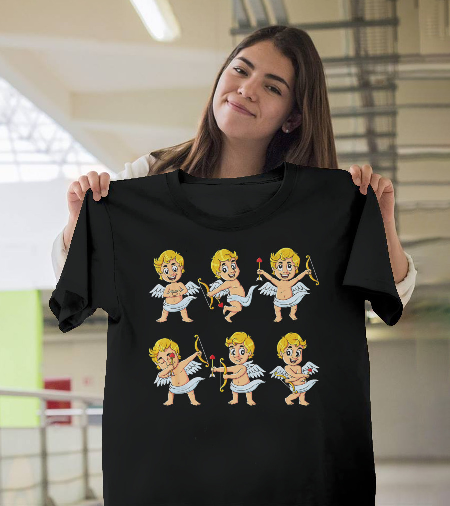 Dancing Cupids Valentine Dance Challenge with Arrows and Bows T-Shirt