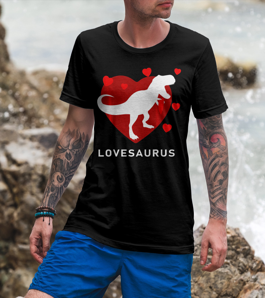 Dinosaur TRex Lovesaurus Kids T-Shirt