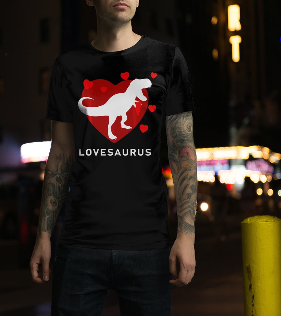 Dinosaur TRex Lovesaurus Kids T-Shirt