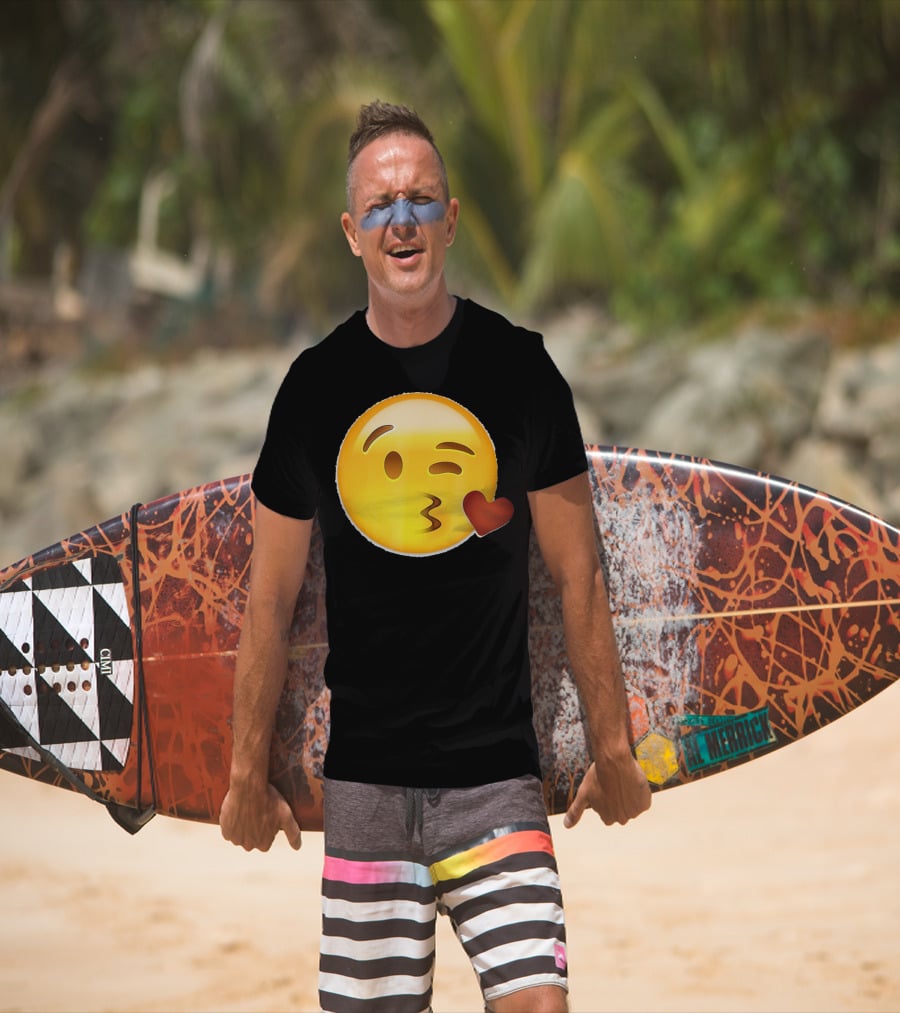 EmojiTees Blow Kiss Emoji Valentine T-Shirt