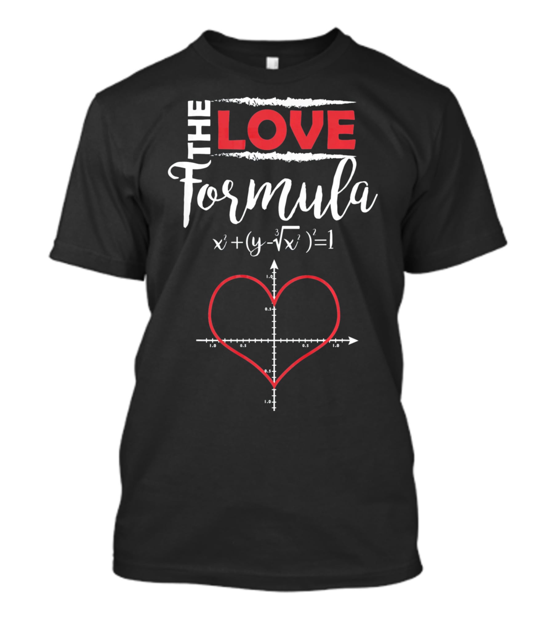 THE LOVE FORMULA Math Equation Heart Graph T-Shirt