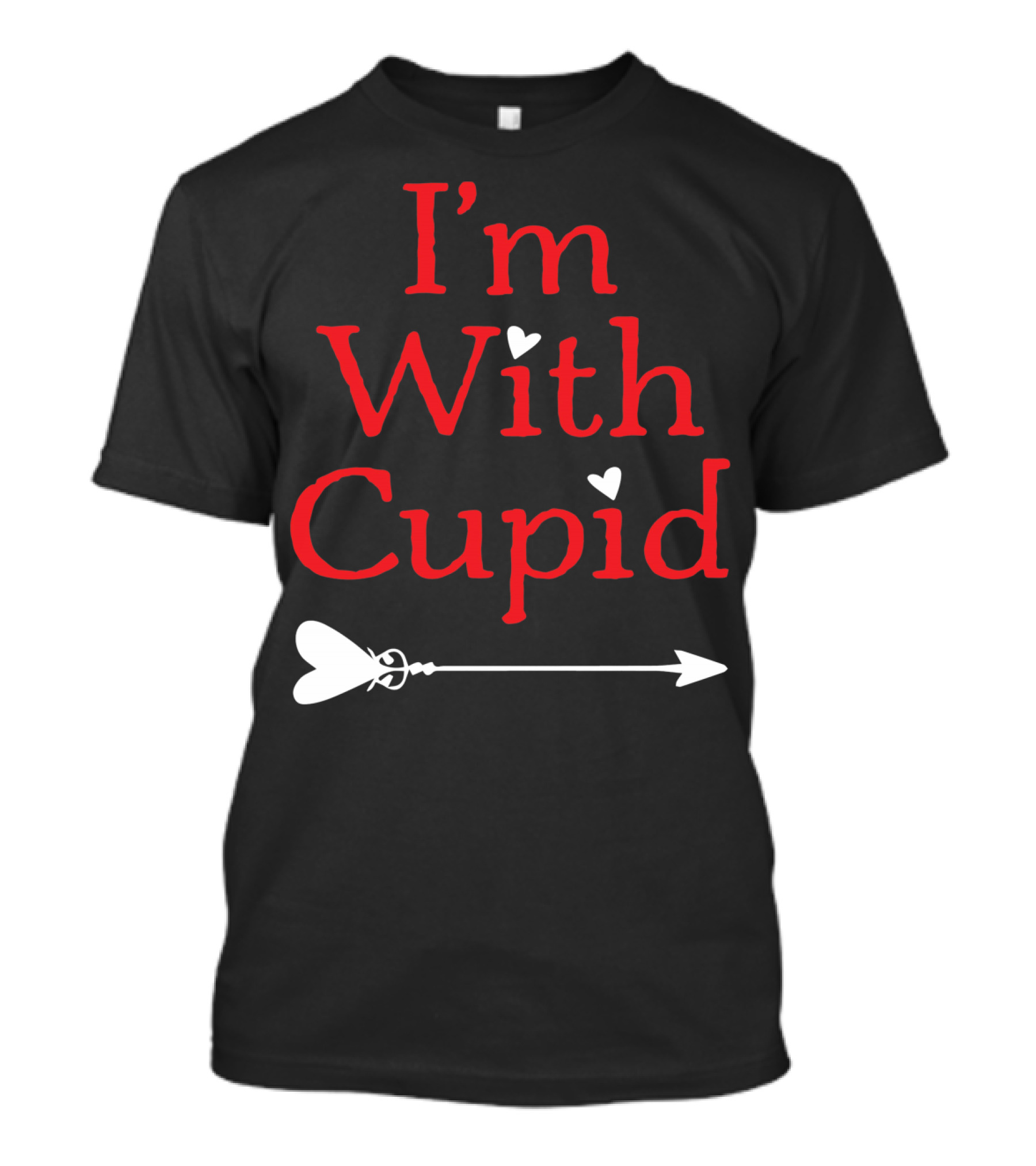 I'm With Cupid Funny Valentine's Day Arrow T-Shirt
