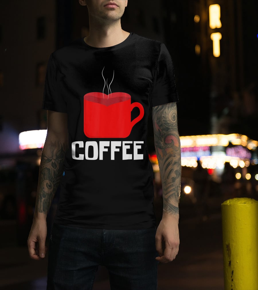 Funny Valentines Coffee Heart Mug Valentine's Day T-Shirt