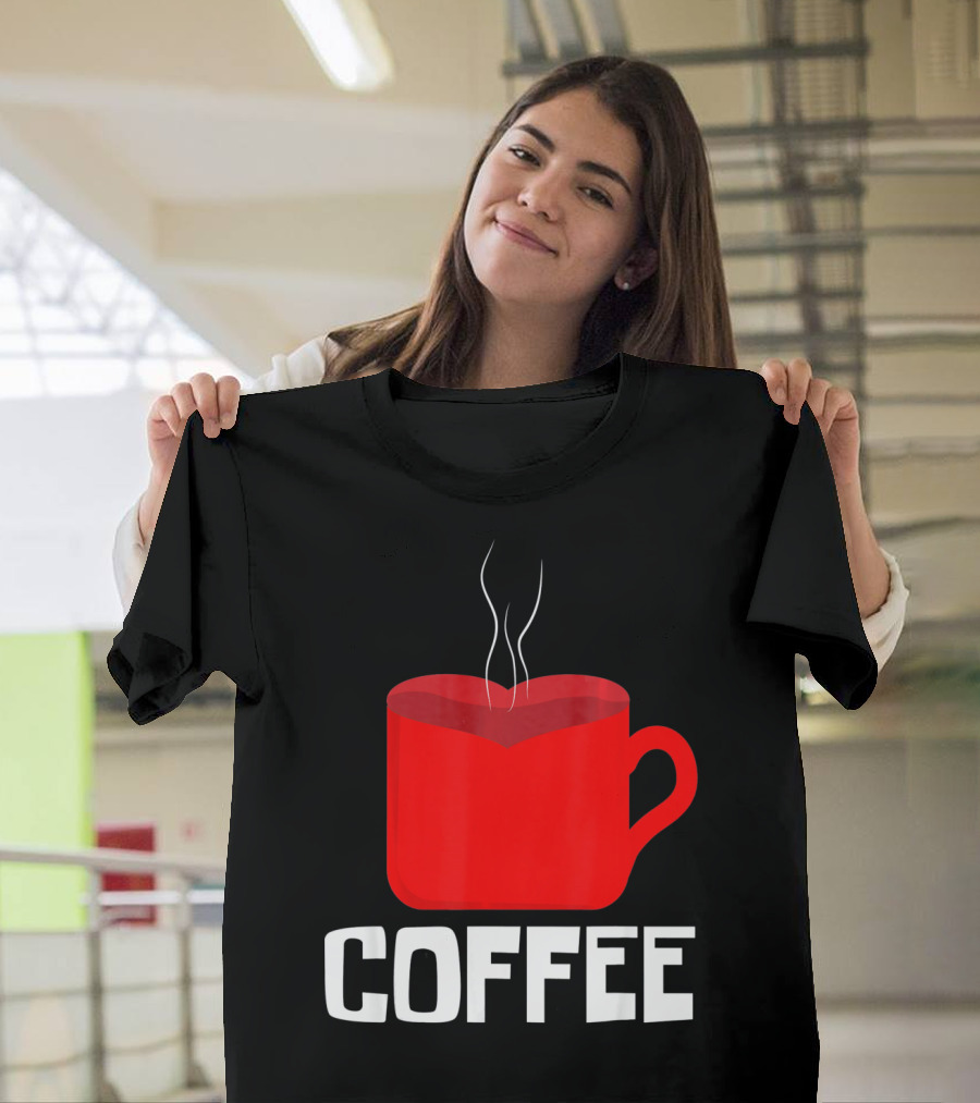 Funny Valentines Coffee Heart Mug Valentine's Day T-Shirt