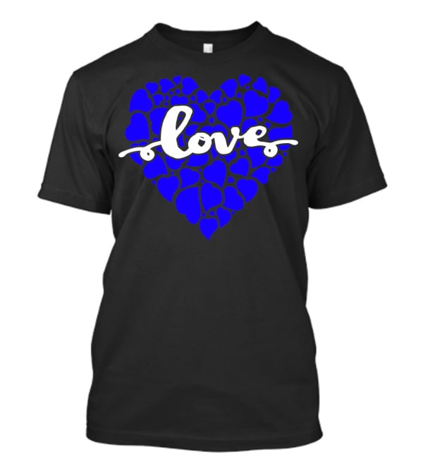 Love Heart Blue Valentines T-Shirt