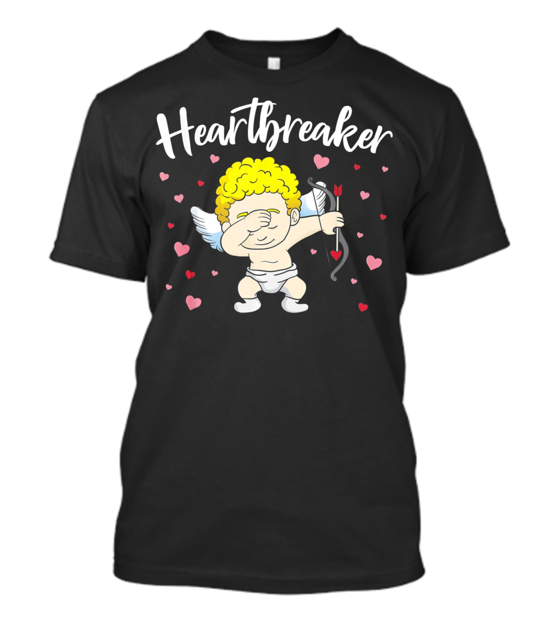 Heartbreaker Cupid Dab With Hearts And Bow T-Shirt