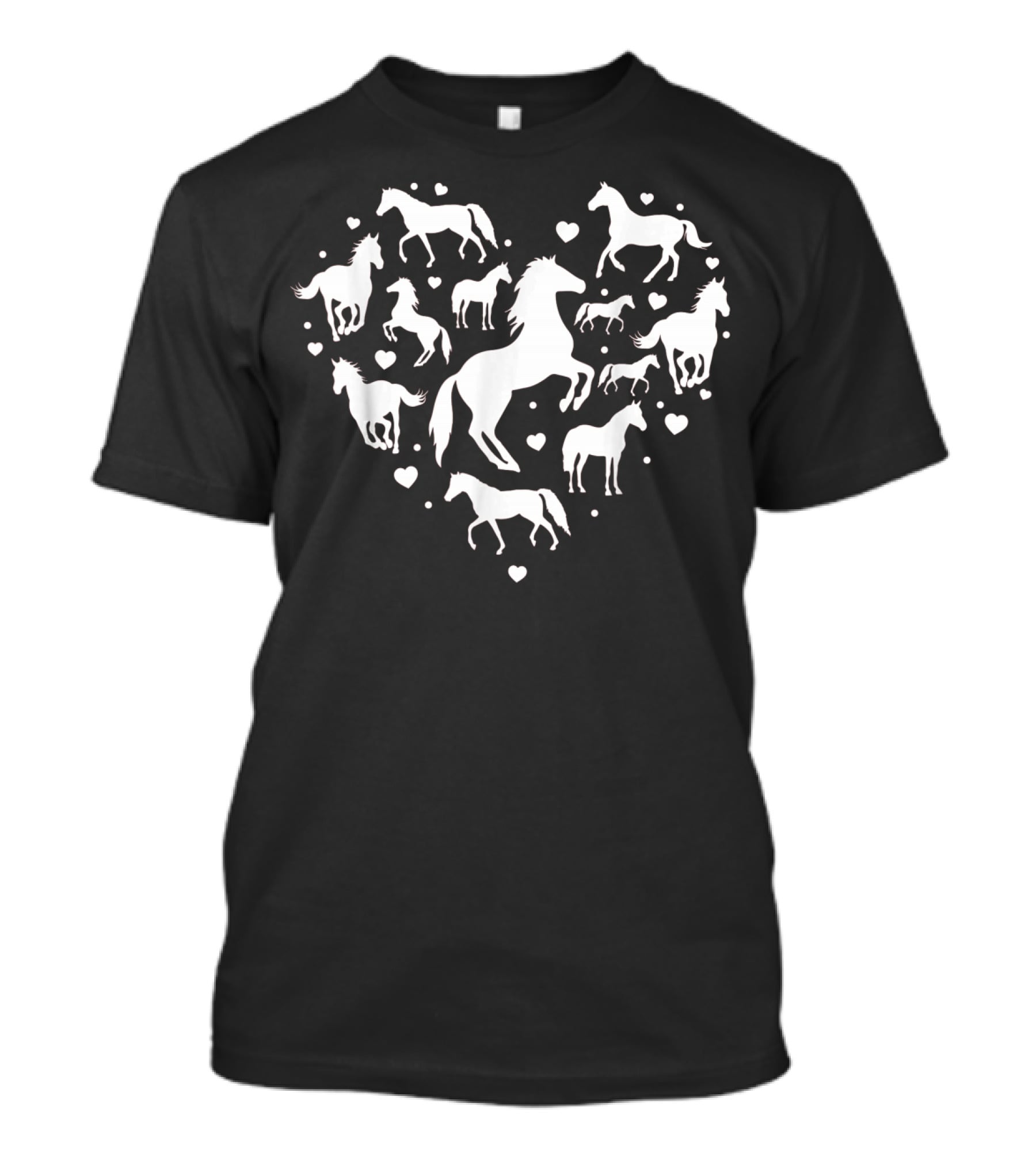 Horse Valentine Heart Design With Lovers T-Shirt