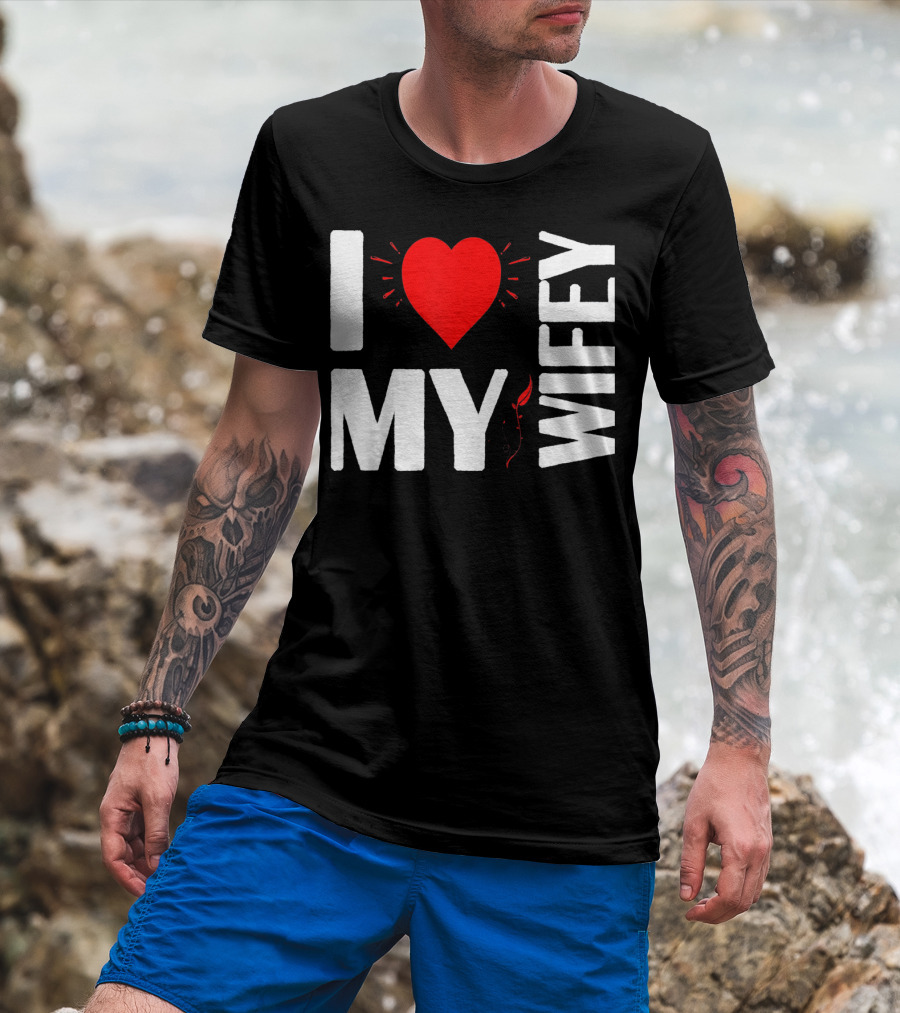 I Love My Wifey Heart Valentine's Day T-Shirt