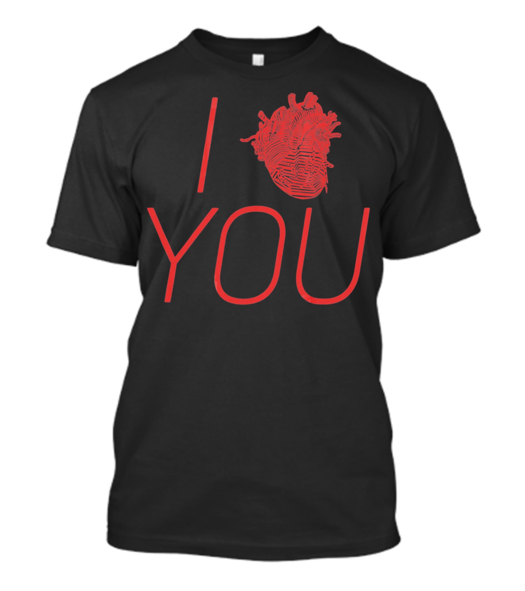 I LOVE YOU Anatomical Heart Vale T-Shirt