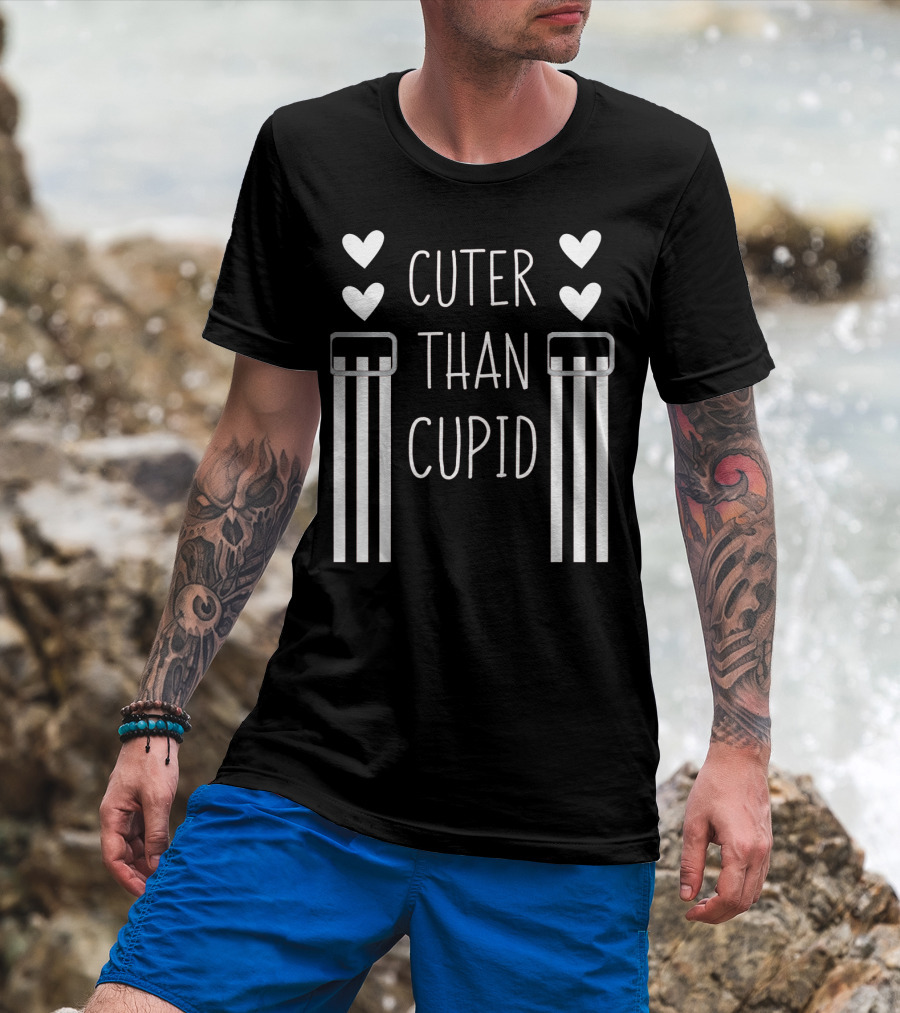 Cuter Than Cupid Kids Heart Suspenders Valentines Day T-Shirt