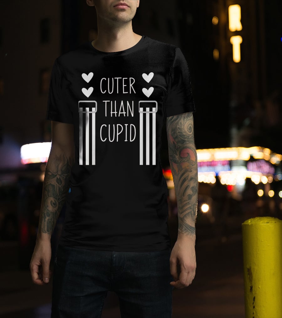 Cuter Than Cupid Kids Heart Suspenders Valentines Day T-Shirt