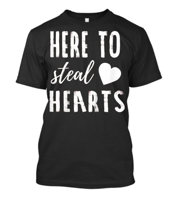 Here To Steal Hearts Kids Valentines Day T-Shirt