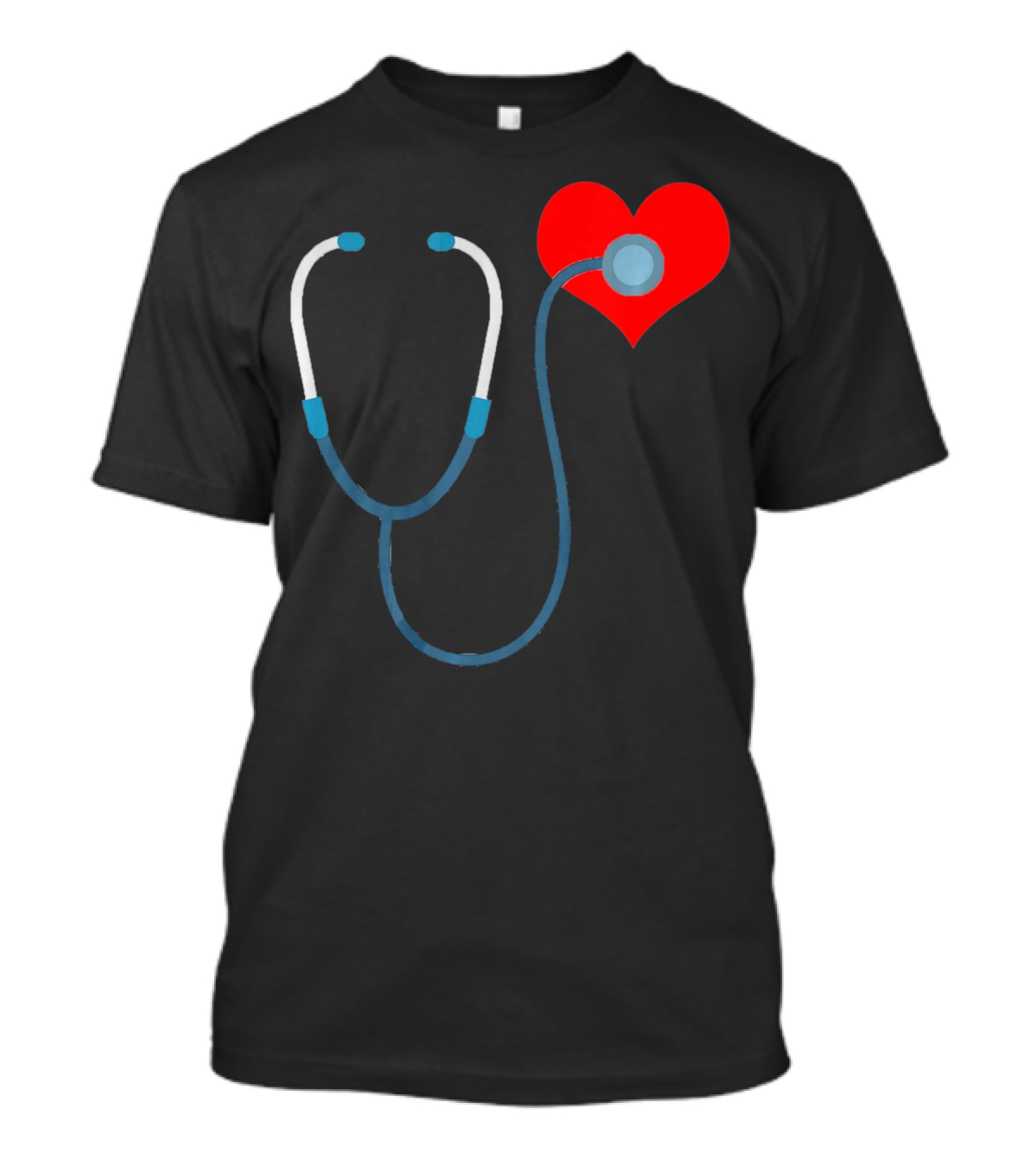 Nurse Valentine's Day Heart Stethoscope T-Shirt