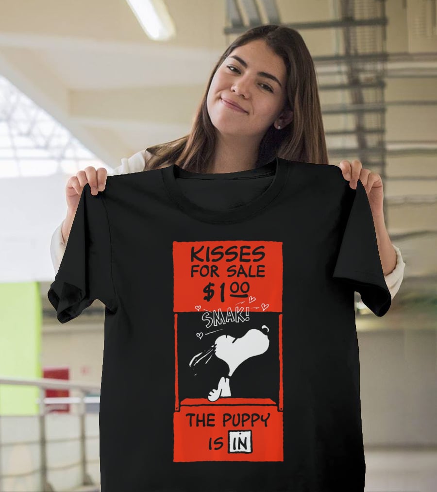 Peanuts Snoopy Kisses For Sale $1.00 Valentine Puppy Is In T-Shirt