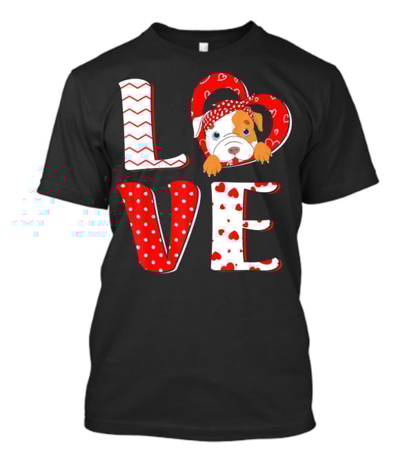 LOVE Pittie Mom For Pitbull Dog Lovers T-Shirt