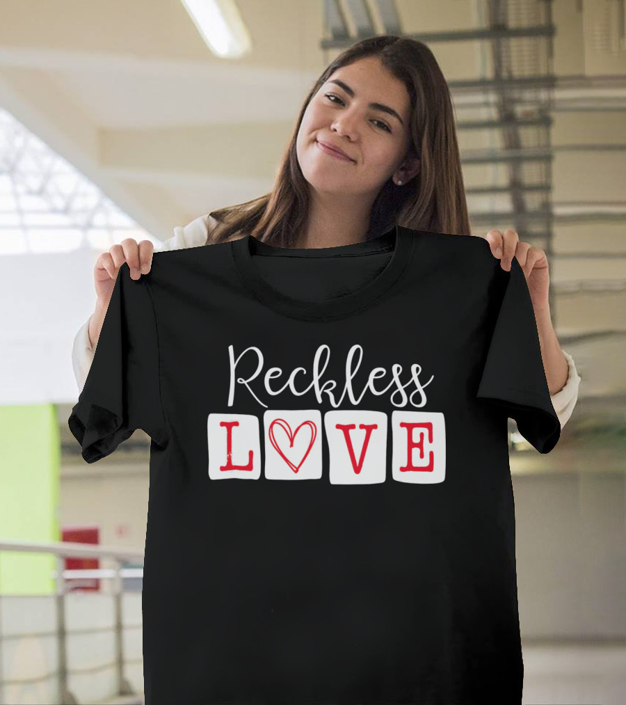 Reckless Love Heart Typography Va T-Shirt