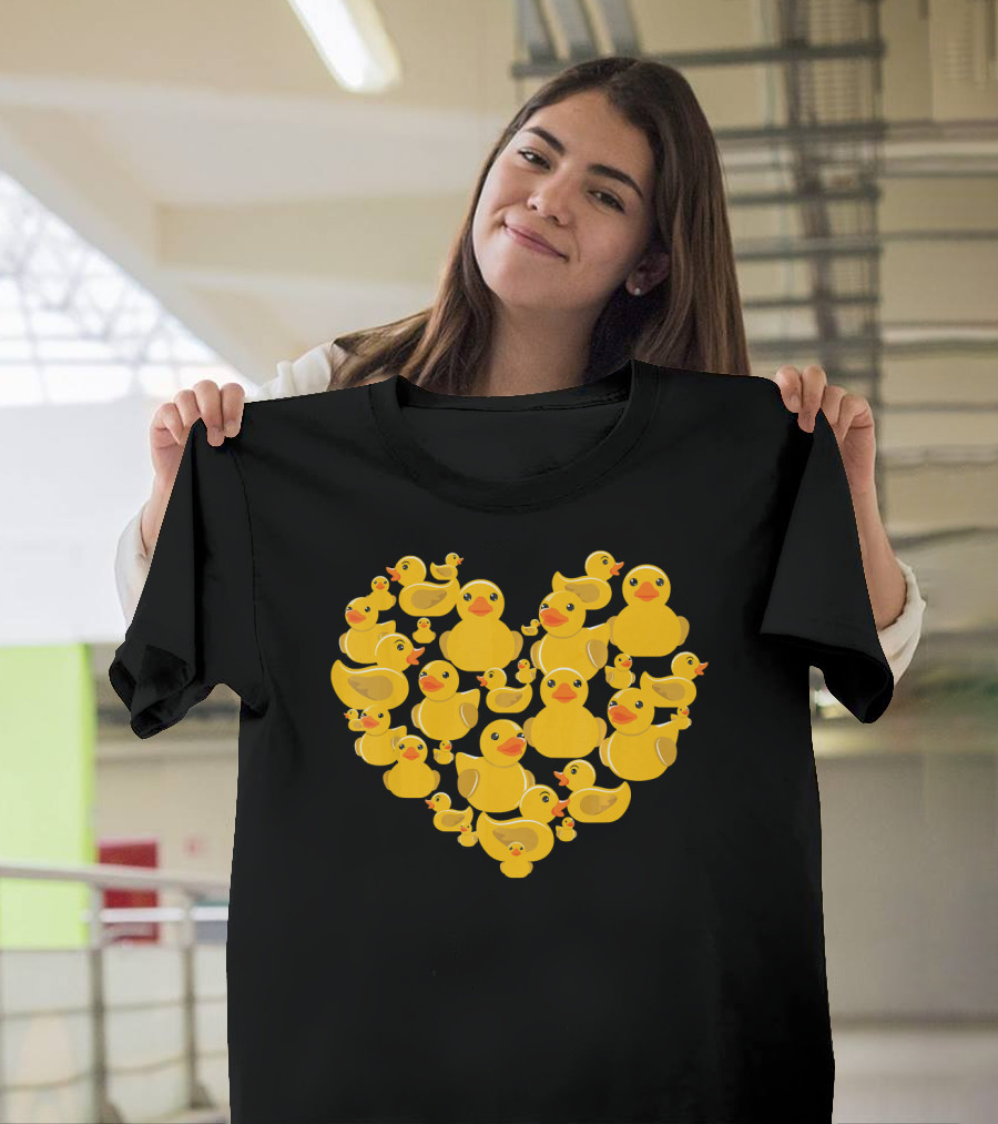 Rubber Duck Valentine Heart Quack Valen T-Shirt