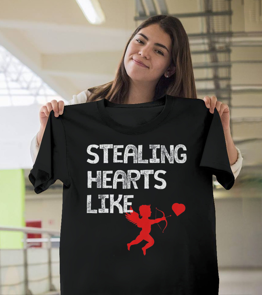 Stealing Hearts Like Cupid Kids Funny Va T-Shirt