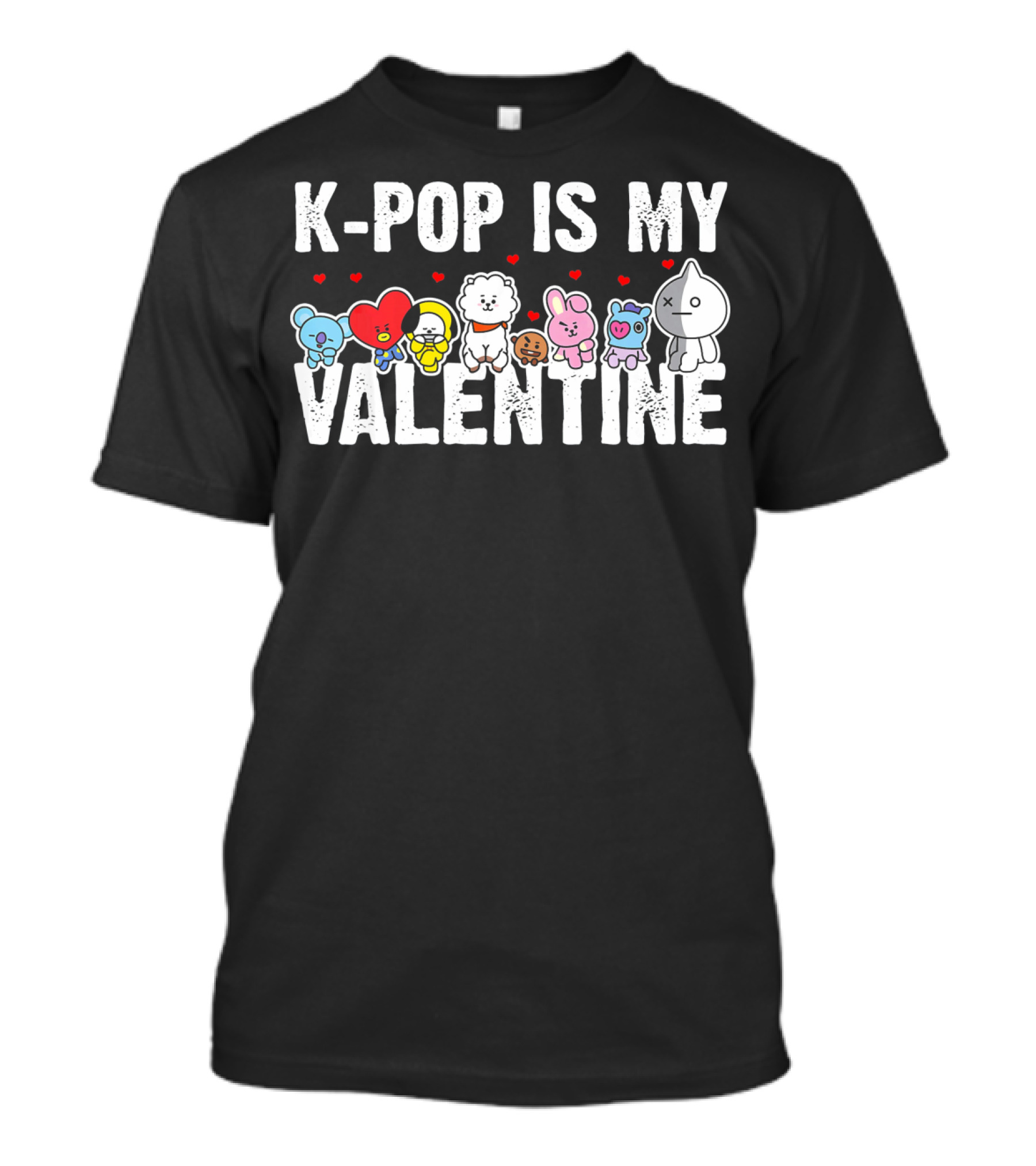 BT21 K-Pop Is My Valentine Characters T-Shirt