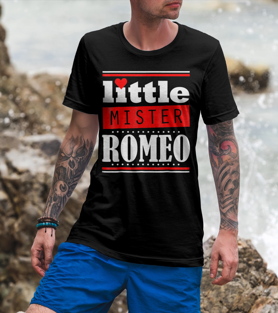 Little Mister Romeo Cute Funny Valentine Heart T-Shirt