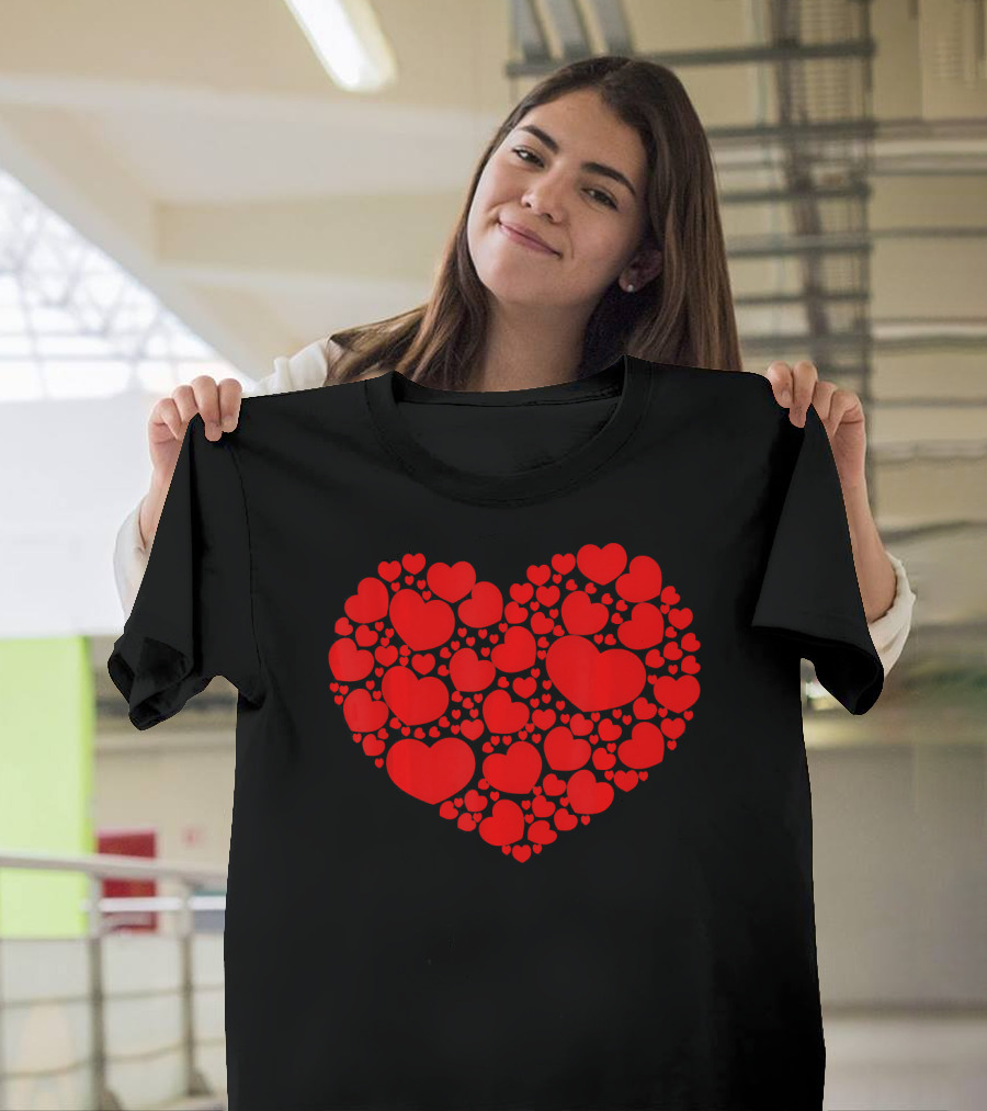 Valentines Day Lots Of Heart Red Hearts Couple T-Shirt