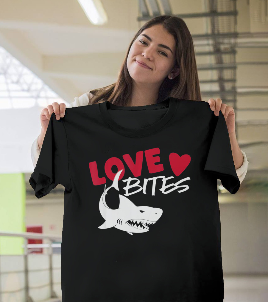 Valentines Day Shark Love Bites T-Shirt