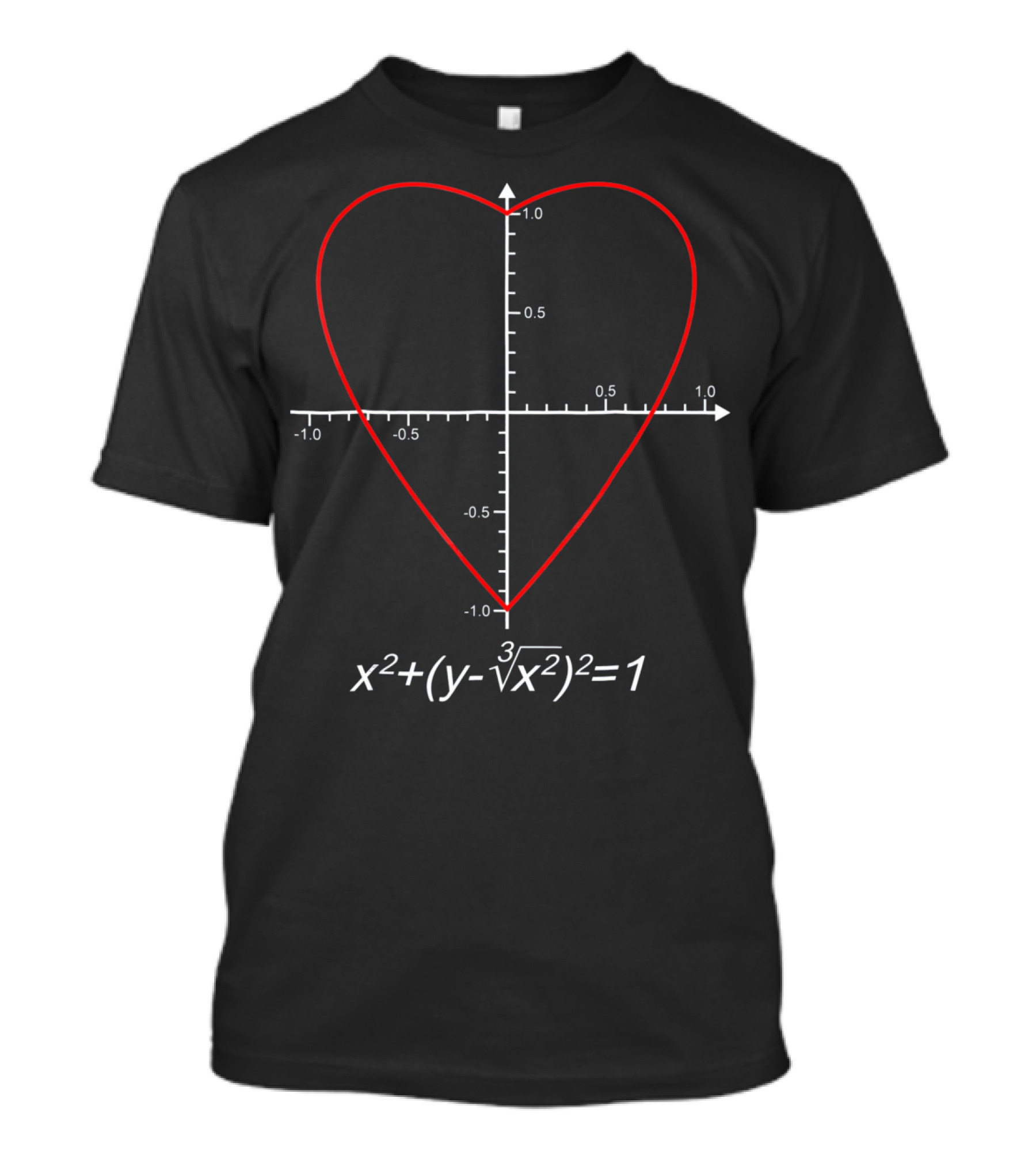 Love Heart Equation Math Teacher Valenti Graph Coordinate Formula T-Shirt