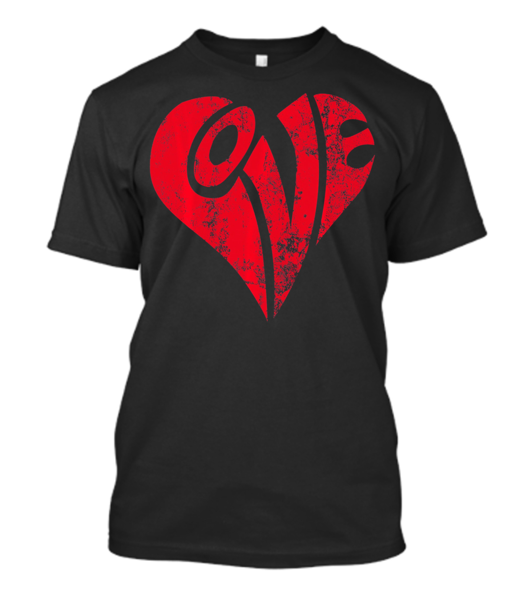 Vintage Red Love Heart T-Shirt
