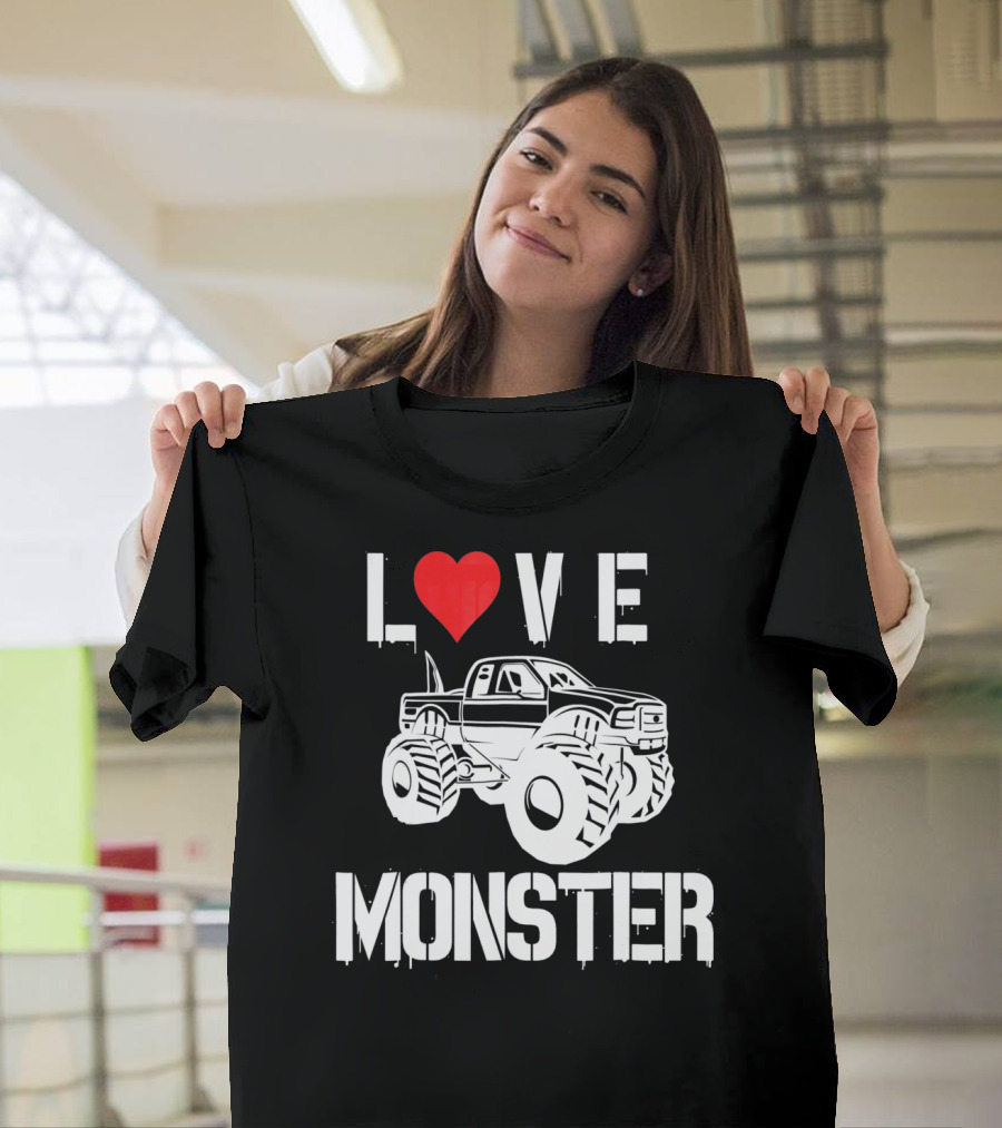 LOVE Monster Truck Valentine T-Shirt