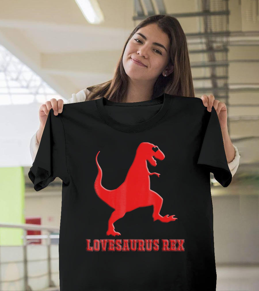 Lovesaurus Rex Dinosaur Heart Valentine T-Shirt