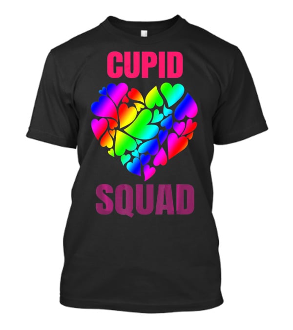 Cupid Squad Rainbow Heart Valentines T-Shirt