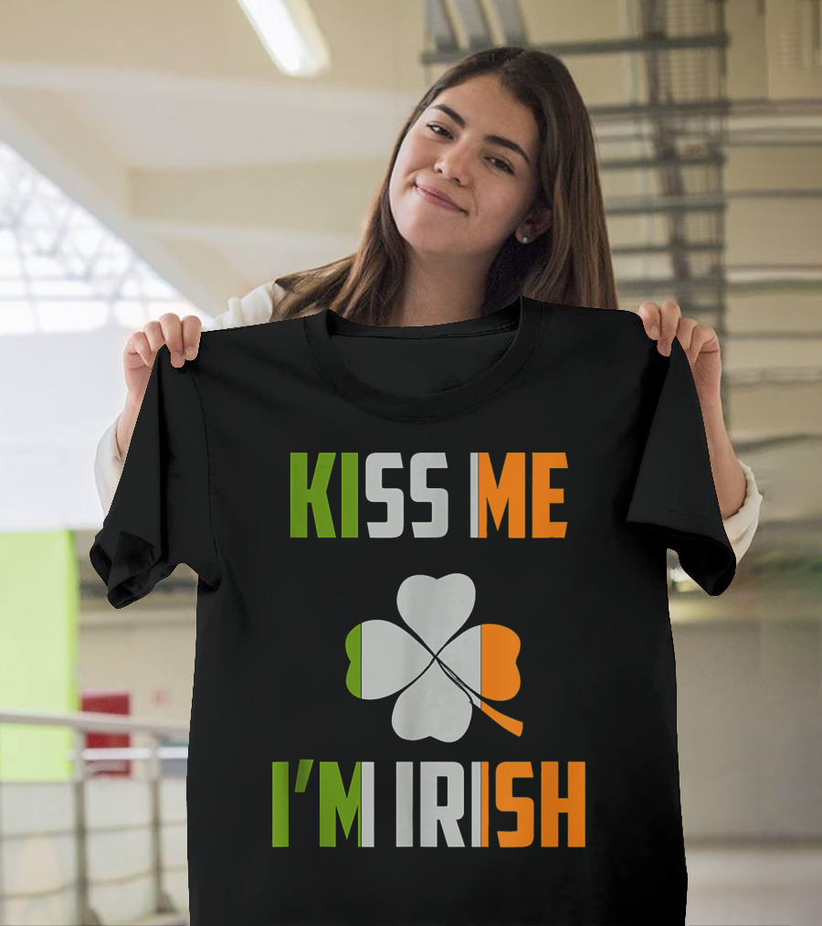 Kiss Me I'm Irish Saint Patrick Day Shamrock T-Shirt