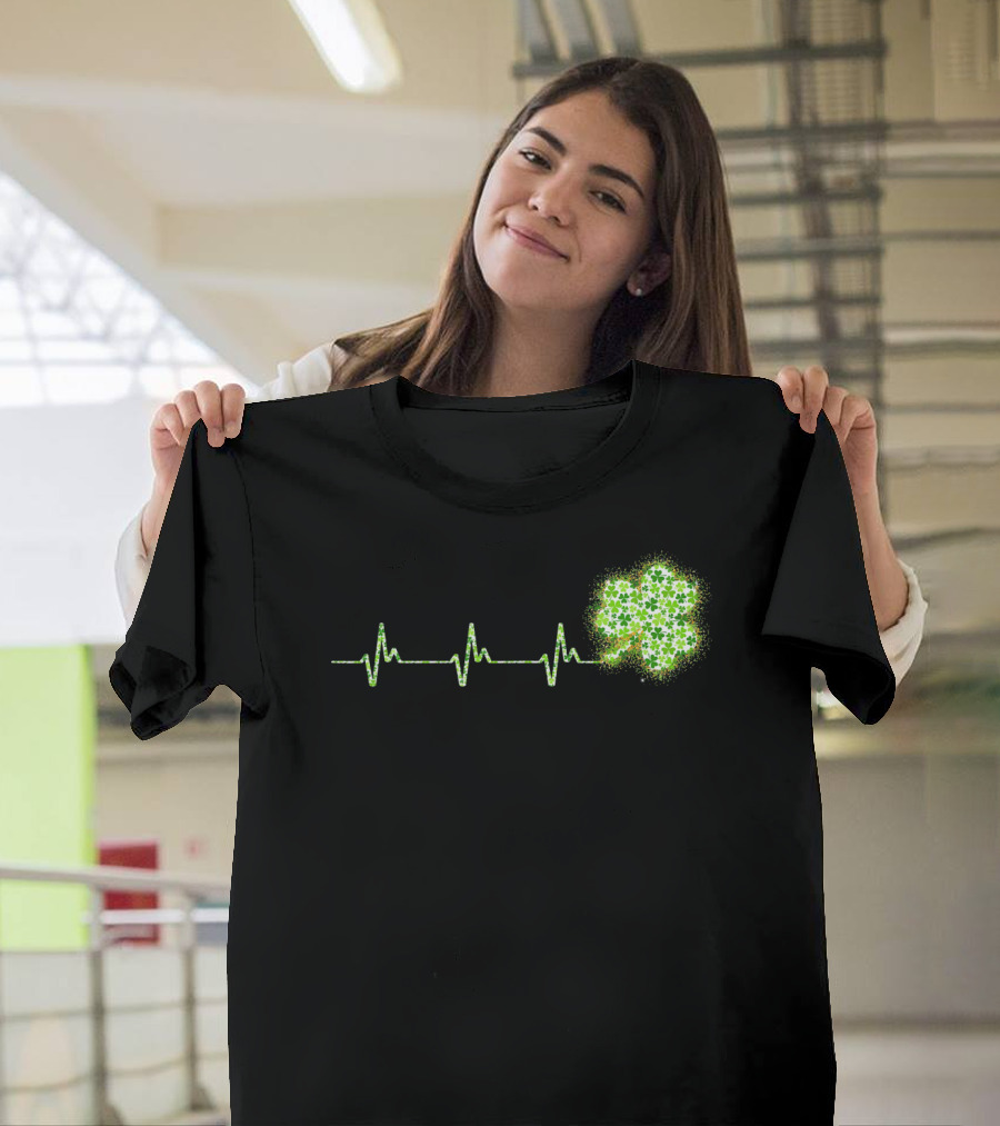 HeartBeat Shamrock St Patricks Day T-Shirt