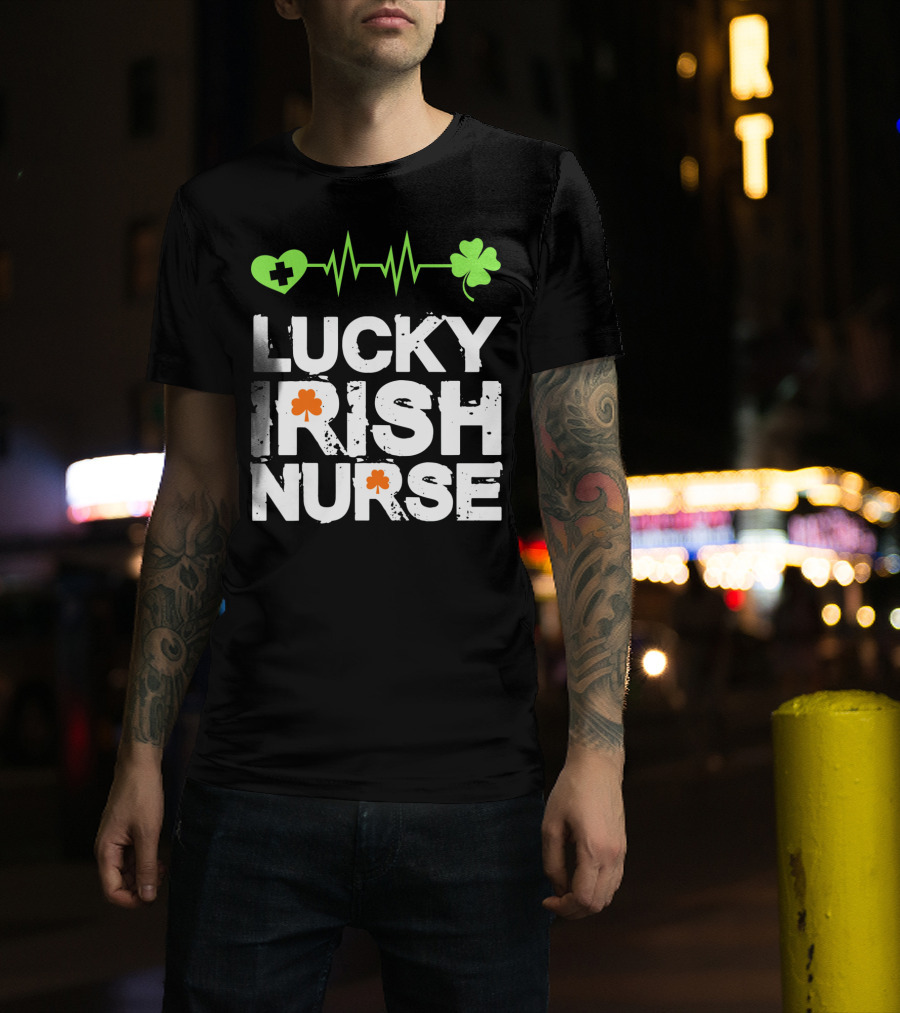 Lucky Irish Nurse St Patricks Day T-Shirt