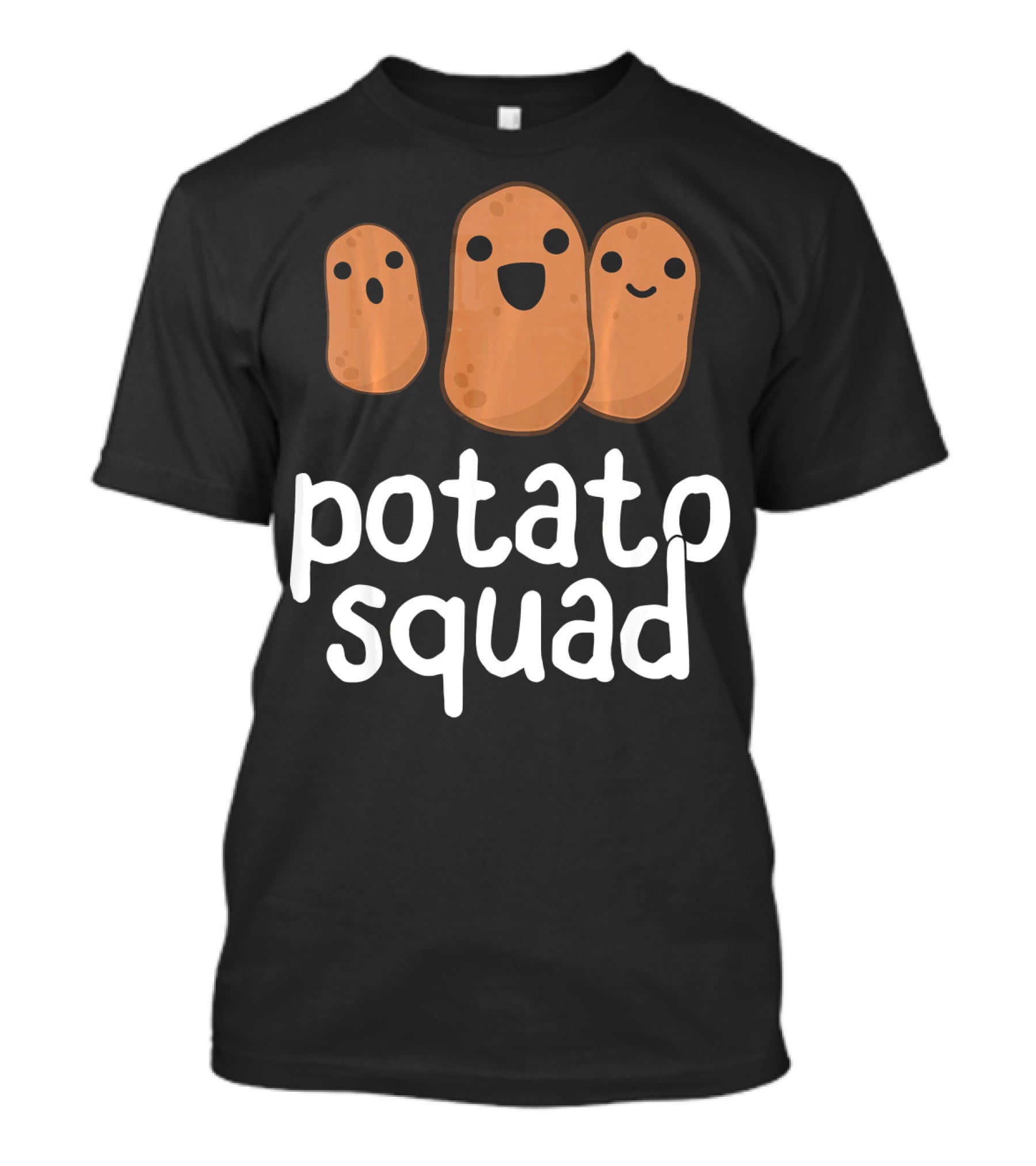 Potato Squad Funny Potato Potat Trio Faces T-Shirt
