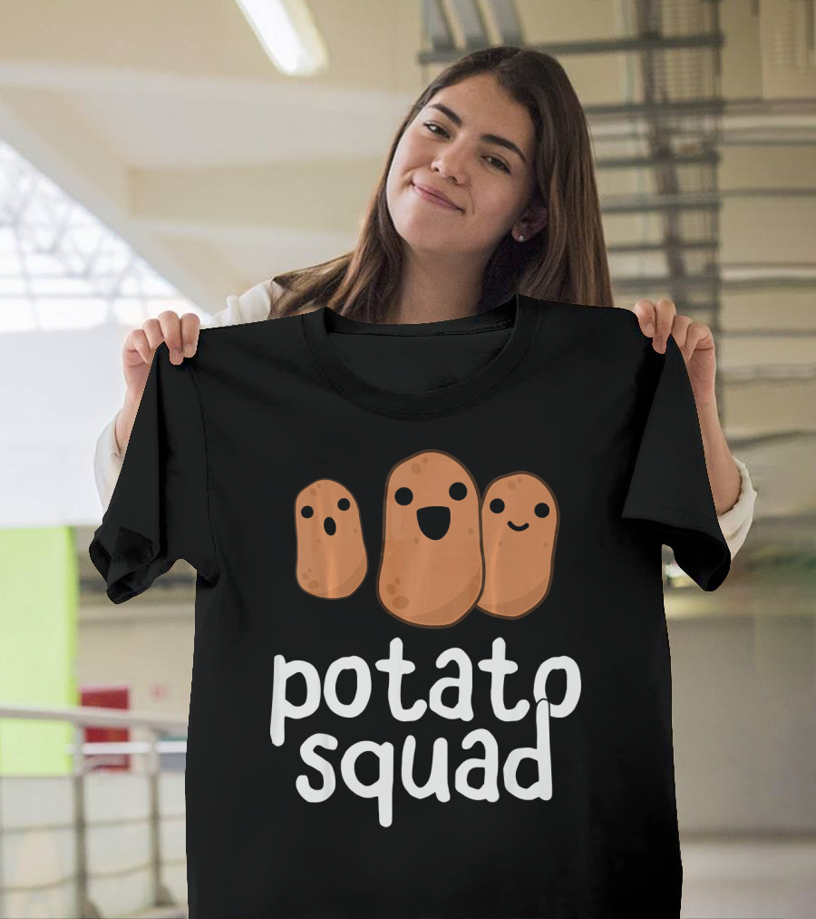 Potato Squad Funny Potato Potat Trio Faces T-Shirt