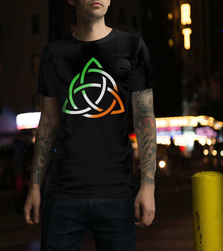 Celtic Trinity Knot Irish Flag Colors T-Shirt