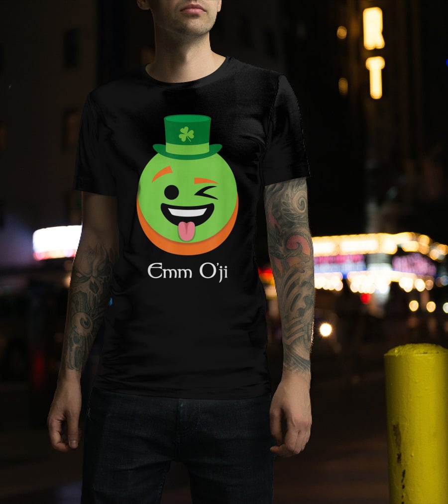 Emm O'ji Happy Saint Patricks Day Emoji Irish Fun T-Shirt